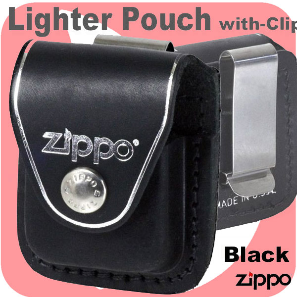 ZIPPO ジッポー純正革ケース・クリップタイプ黒 画像
